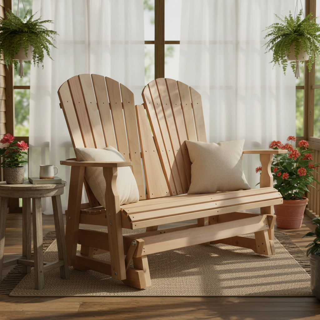 6 Ft. Cedar Settee Glider, Amish-made — Cedar Ridge Furniture